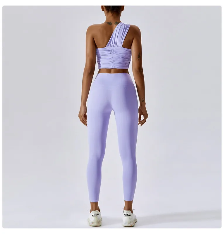 PASUXI Women Gym Fitness Set Gym Wear Seamless Sports Bra Tights Yoga Leggings 2 Piece Workout Yoga Set