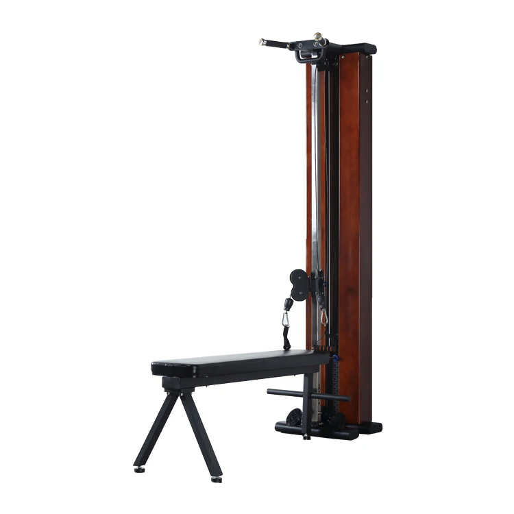 DIY Stack Weight Fitness Exercise Pulley System Cable Crossover Bar Adjustable Wall Mount Lat Pull Down Machine Gym Equipment