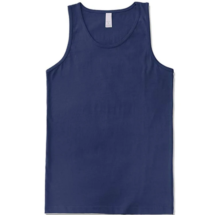 
High quality cotton sport fitness running custom mens gym tank top 