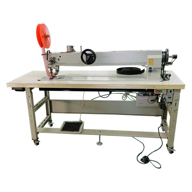 Product easy to sell double needle compound feed industrial long arm sewing machine for leather sofa