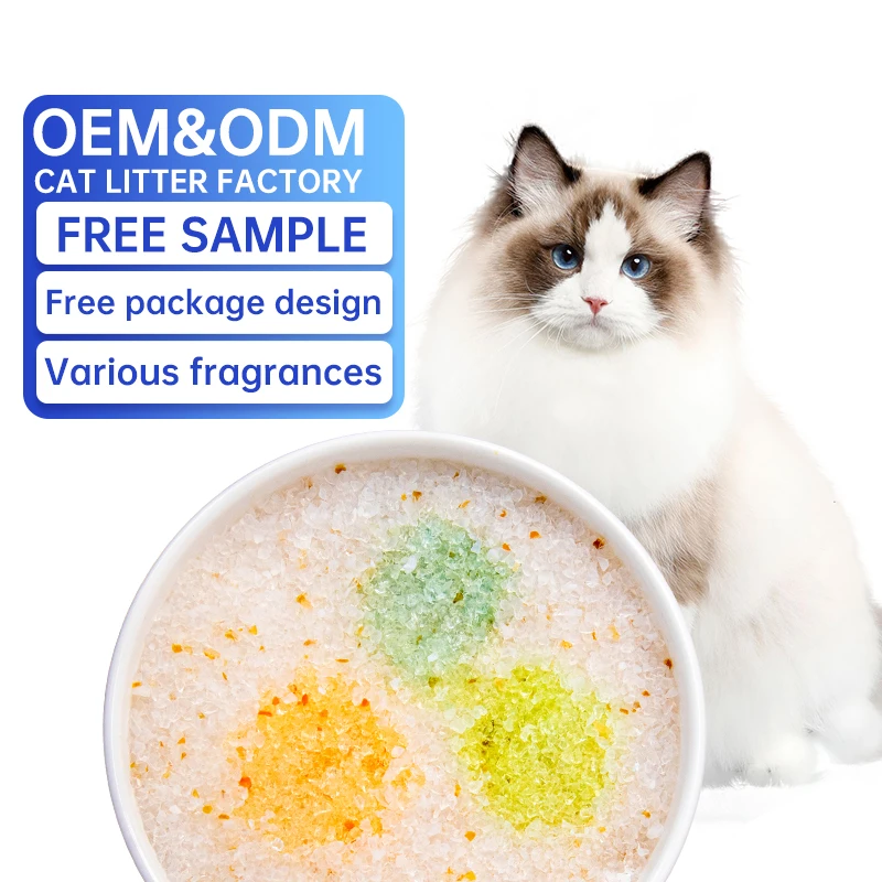health care monitoring indicator Crystal cat litter Highly Absorbent Dust Free PH indicator silica gel cat litter sand