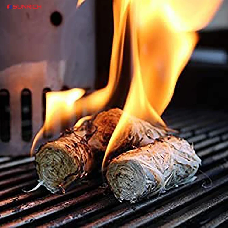 Factory Price Wholesale customized wood wool firelighter outdoor camping bonfire igniter BBQ firestarter