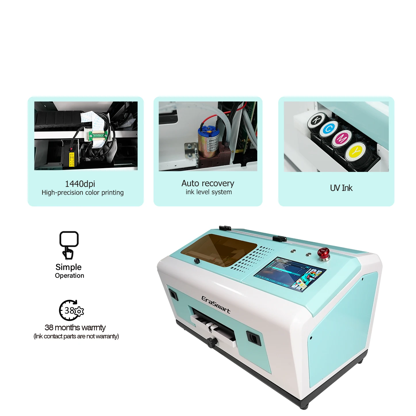 EraSmart Automatic Smart Printer Machine Wifi  Full online cloud smart scan to Print Phone Cases Printer