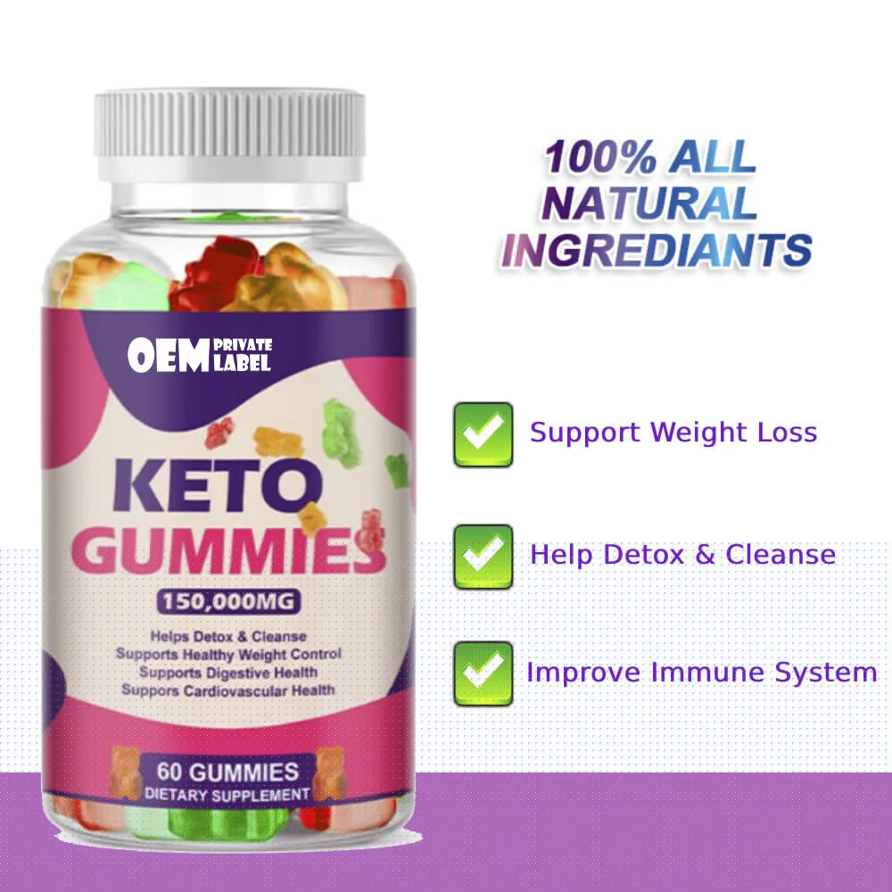 New Arrival Keto Diet Gummies ACV Ketone Advanced Weight Loss Fat Burner Unisex Dietary Supplement