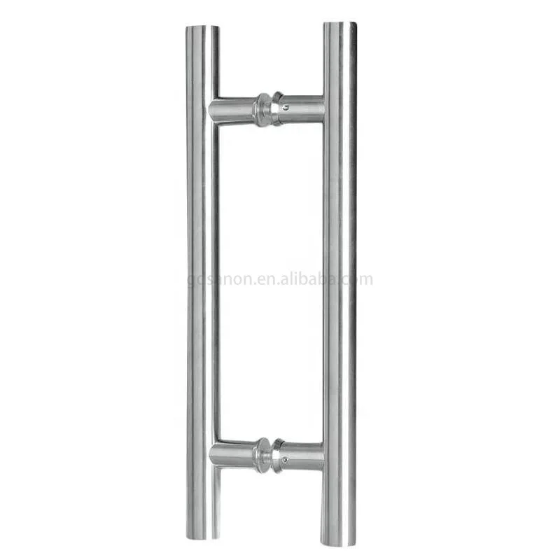 High Quality Circular Tube H-Shaped Stainless Steel Shower Sliding Glass Door Pull Handles
