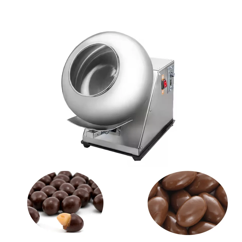 Small chocolate coating machine peanut nut chocolate coating pan machine