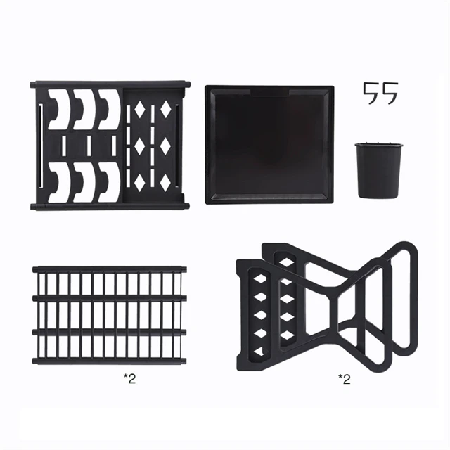 J783 Бытовая кухонная многофункциональная стойка для хранения пластиковый фильтр воды сушилка сушки посуды двухуровневые стойки