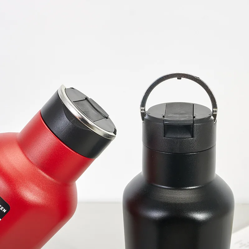 2024 New Custom 17oz Double Wall Vacuum Flasks Travel Insulated Stainless Steel Thermal Water Bottle With Straw And Handle