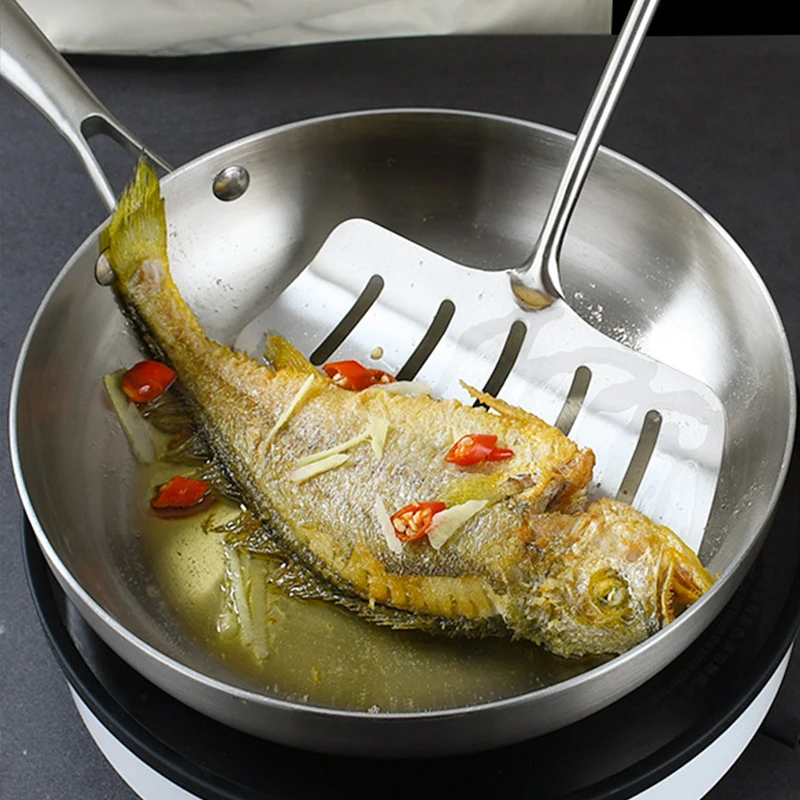 Meisite factory fry pan 304 stainless steel wok multi cooking nonstick sartenes wholesale kitchen wares korea frying panci