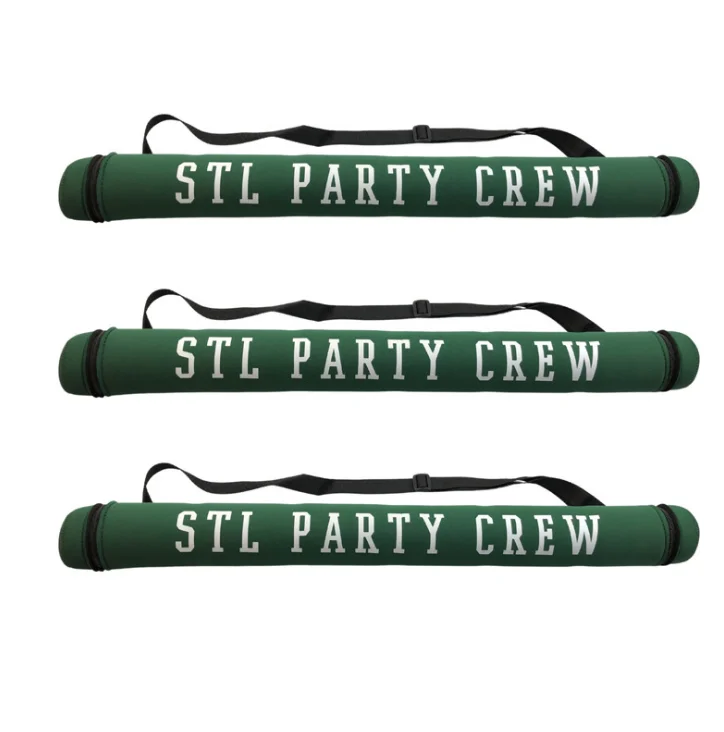 Insulated customized neoprene 6 can tube cooler beer can tube