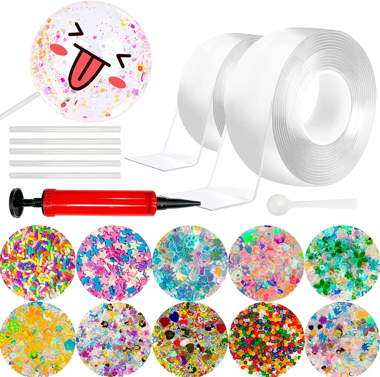 EONBON Nano Tape Balloon 2 Tape Not Double Sided, Nano Tape Balloon For Kids Girls Adult Party Favors Gifts Fidget Toy Craft