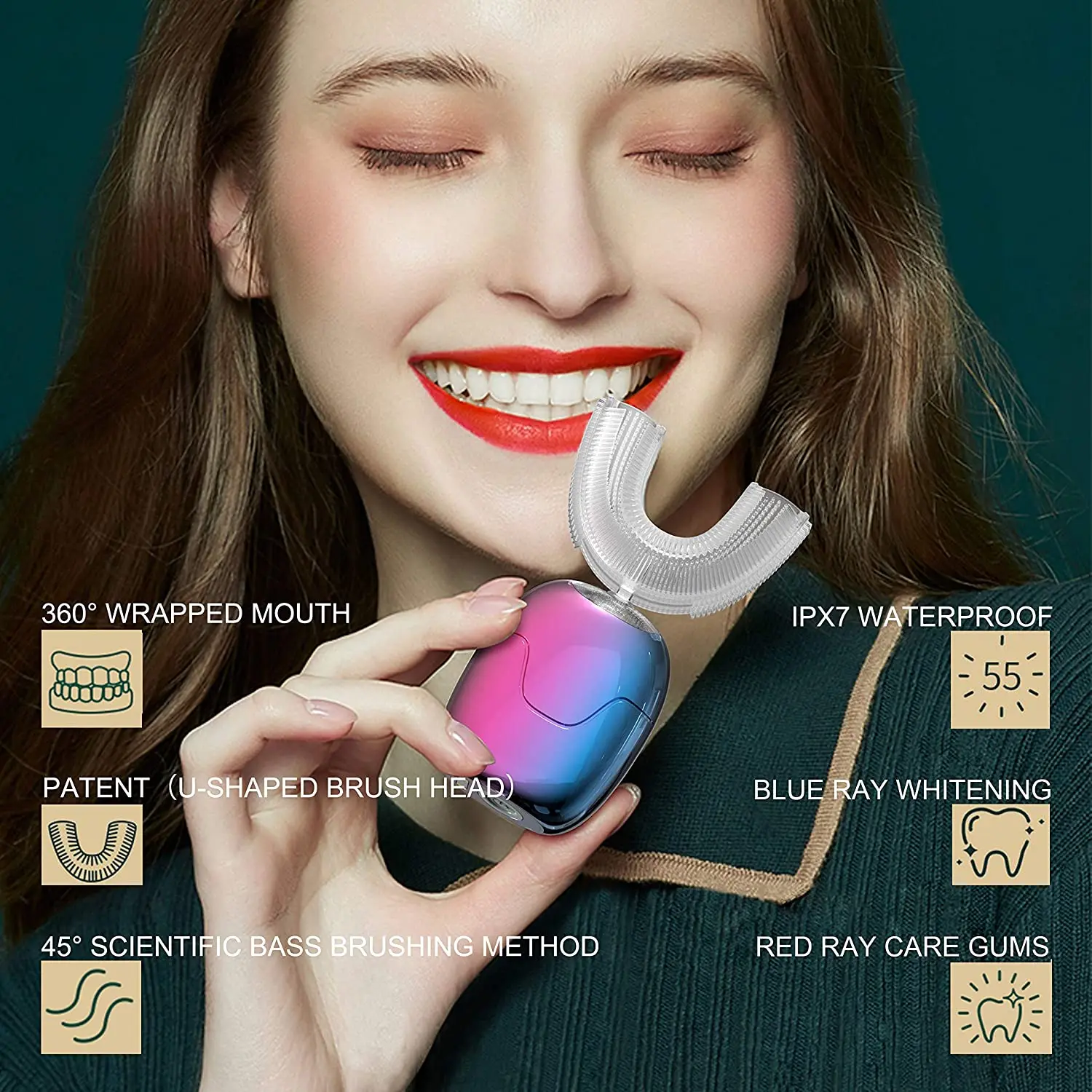 Hot Popular portable travel u-shaped toothbrush creative usb charger best u shaped adult toothbrush