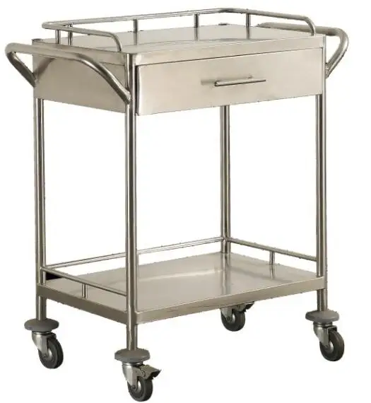 Медицинская Тележка из нержавеющей стали, тележка для транспортировки пищевых продуктов для больницы T401