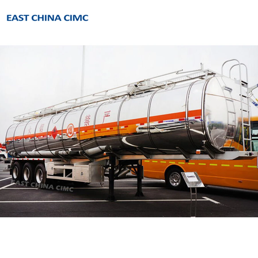 3 Axles 45000 Liters Milk Tank Trailer 12 Wheels Stainless Steel 316L Milk Tank Trailer for Food Grade Liquid