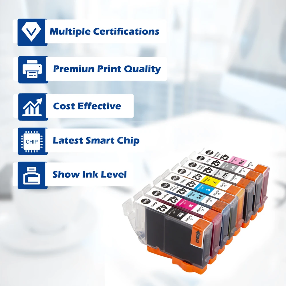 Shincor Cli 42 Cli42 Cli-42 Премиум совместимый цветной струйный картридж для принтера Canon Pixma Pro 100 100s