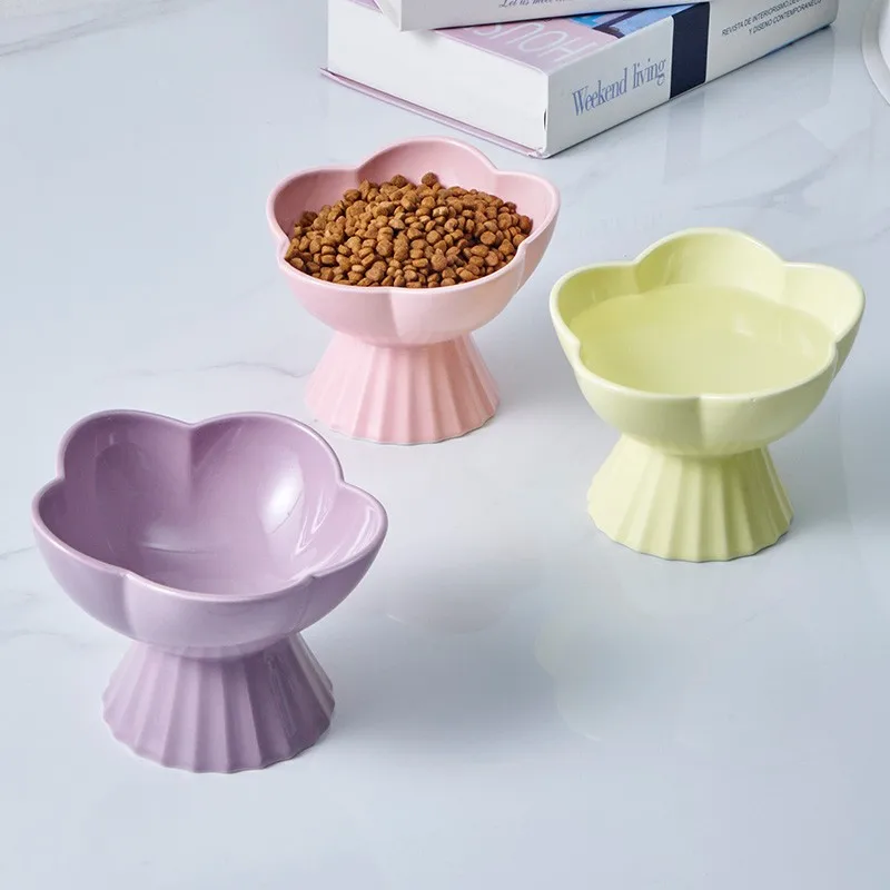 UFBemo wholesale Hot Sale Ceramic Pet Feeding Bowls Elevated Dog Cat Food Bowl Pet Water Bowl