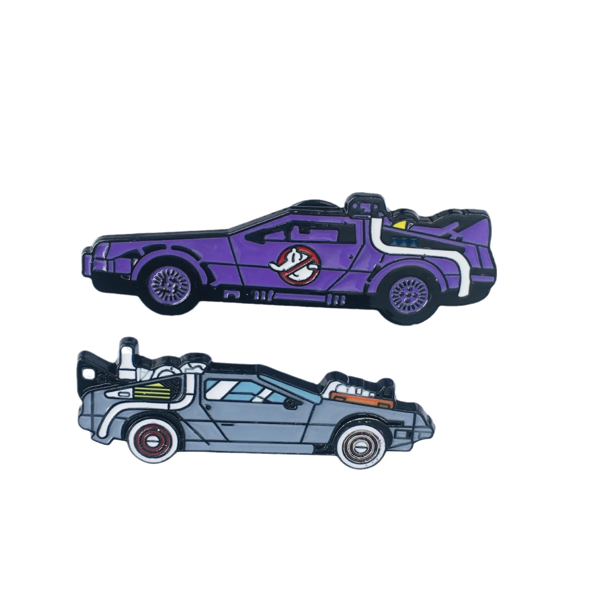 Cross-Border Amazon New Delorean Sports Car Brooch Metal Cartoon Badge Back To The Future Time Travel Machine Pin