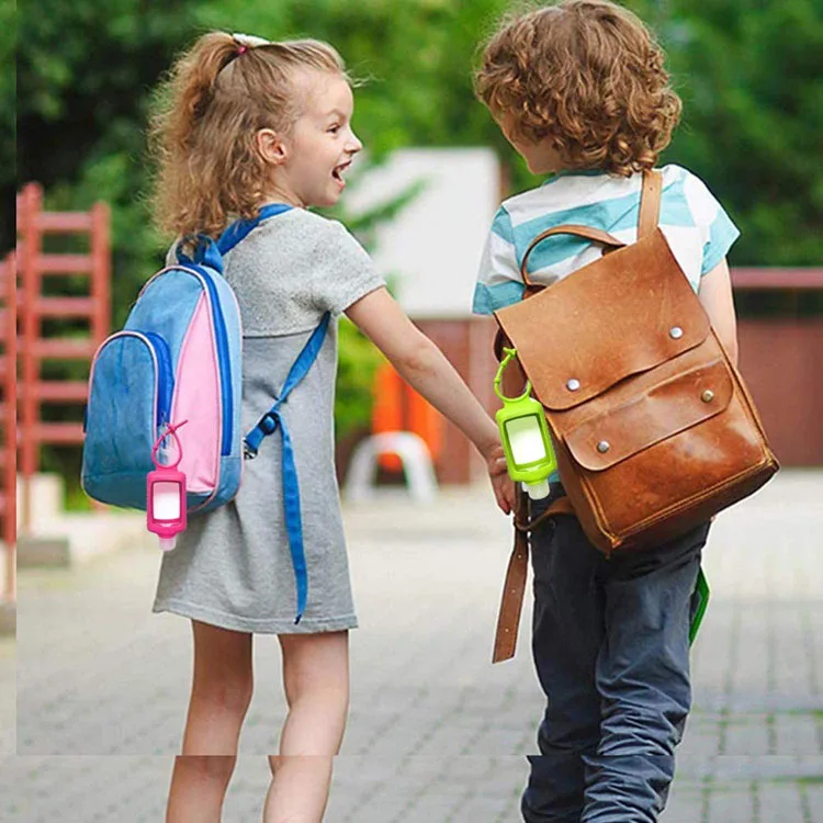 Silicone Sleeve Refillable Empty Squeeze Containers Leakproof Flip Keychain Bottles Hand Sanitizer Holder