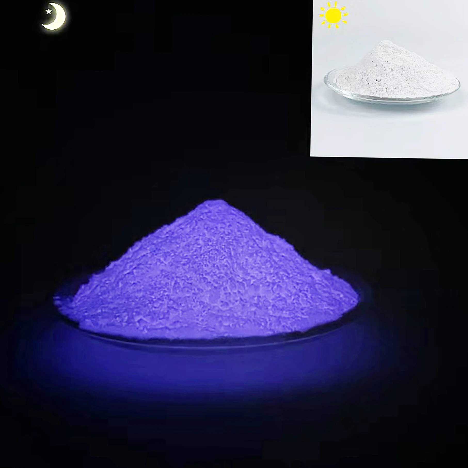 Self-Light Powder Glow In The Dark Uv Glow Pigment for Luminous Plastic Glow Coating Safety Sign Ink