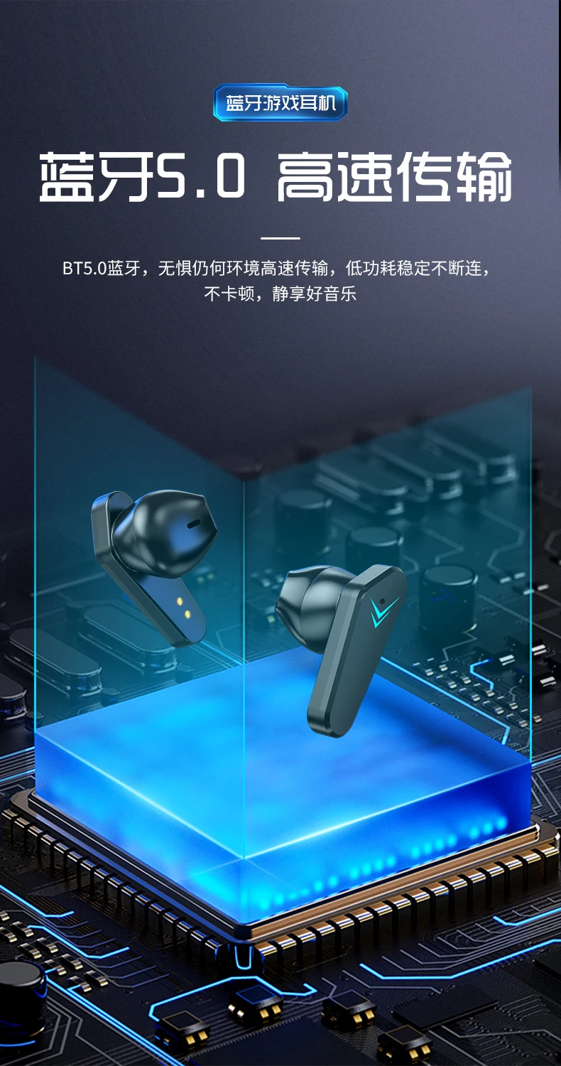 ESEEKGO Low Latency Auriculares Super Bass Sports Earphones Audifonos-Bluetooth X15 Gaming TWS X15 Earbuds