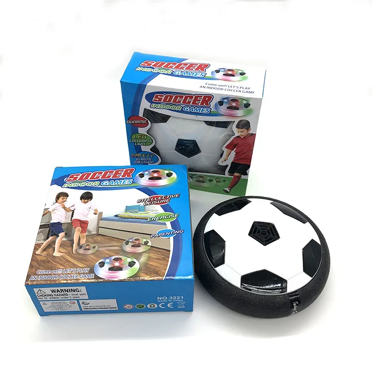 Kids most wanted Toy Indoor air soccer ball Play Set Led Light Air Power Soccer Hover Ball disk kid play toy