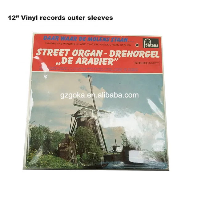 Factory Direct Sale Cheap Price vinyl record storage bag top quality plastic transparent sleeves lp record outer sleeves