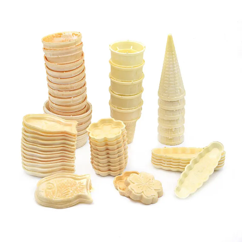 Yixinfoods Freshly Mini Sugar Cone Plain Cup  ice cream cone wafer biscuits  For Ice Cream