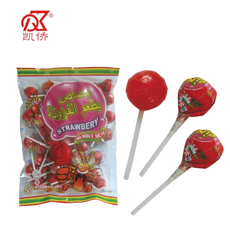 20g Bubble Gum Lollipop Candied Fruits