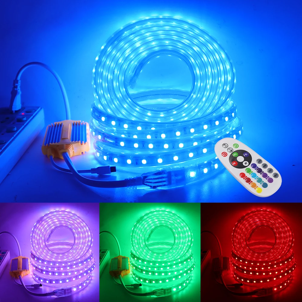 2835 SMD RGB светодиодные полосы света бесплатный образец 5 м Гибкие неоновые пользовательские оптовые с пультом дистанционного управления для контурного освещения