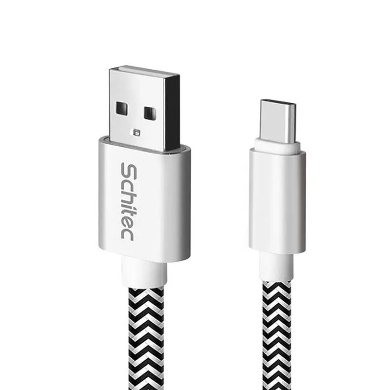 Thick strong mixed nylon braided 1M 2M 3M fast charging data transfer usb cable type C for xiaomi huawei samsung