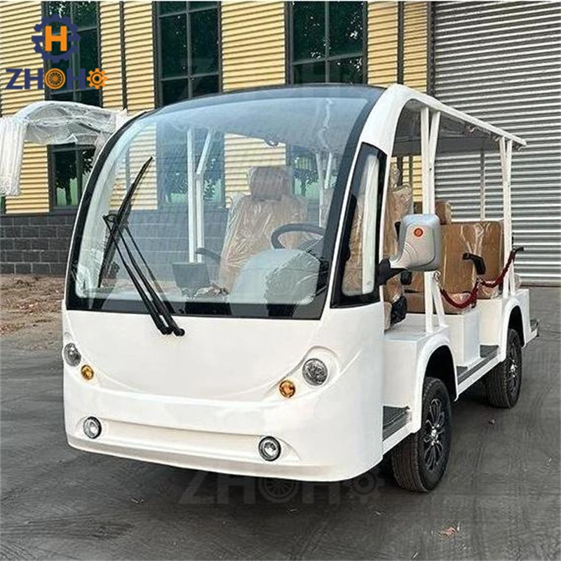Low Price 11 Seater Electric Passenger Vehicles Shuttle Bus Speed Travel Sightseeing Car for Sale