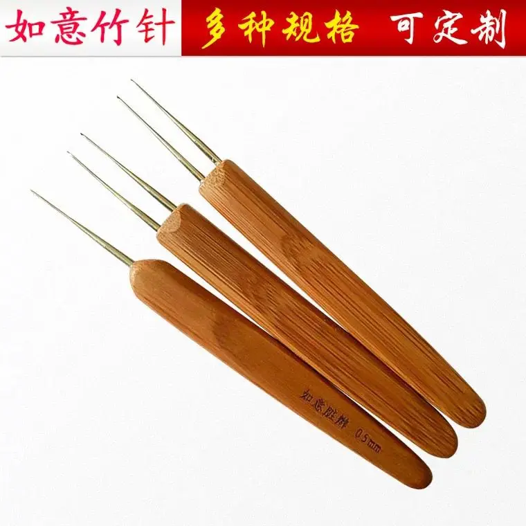 Вязанные дредлоки для наращивания, человеческие волосы, иглы для локс волос, одинарные шпильки, двойные шпильки, 0,75/0,5