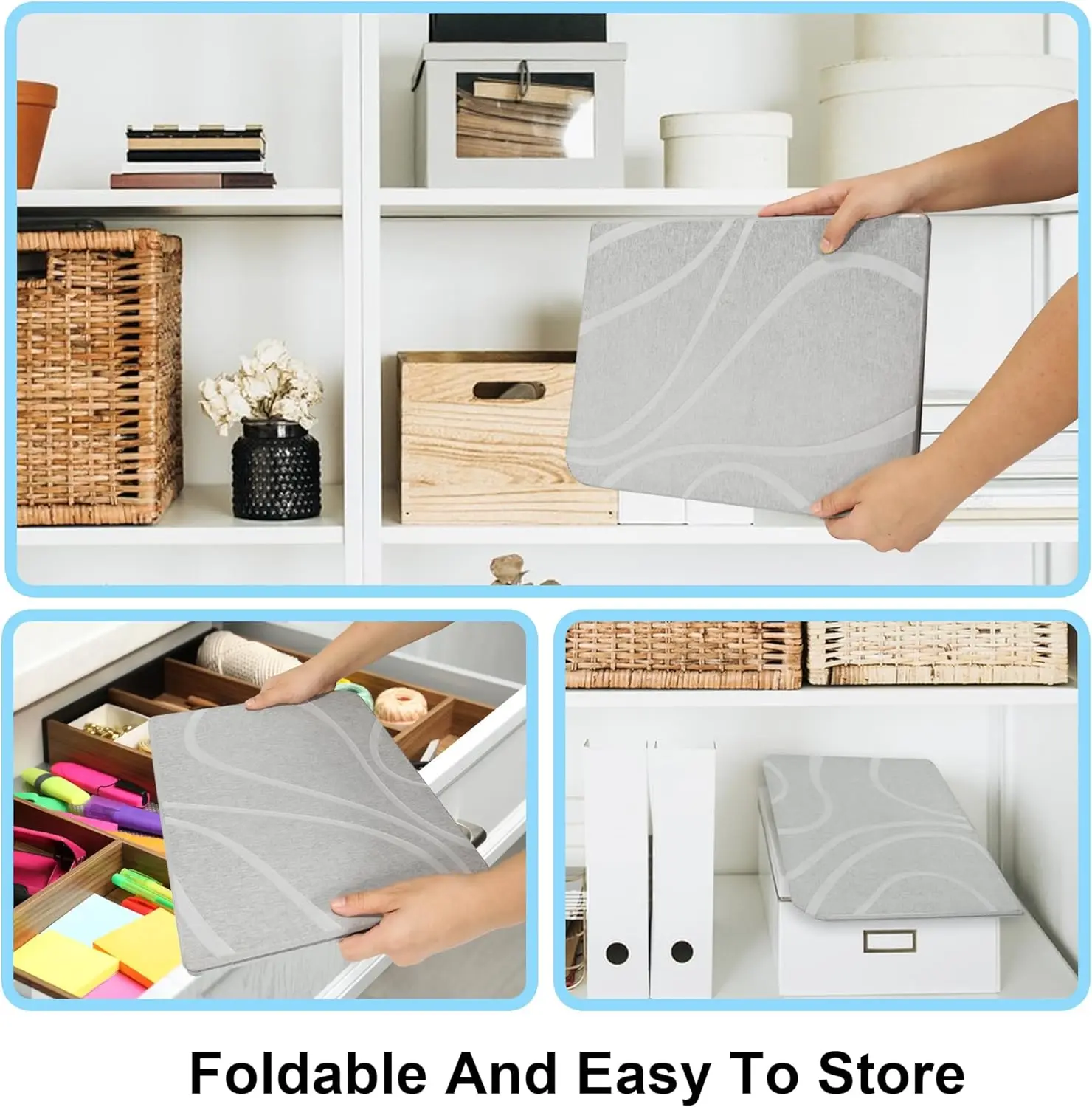 Tabletex Hot-Selling Simplified Rectangular Bathroom Mat Diatomaceous Earth Water Absorbing Mat Made from Premium Diatomite