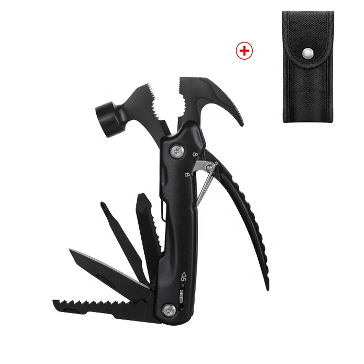 
Уличный аварийный инструмент, велосипедный инструмент, молоток-коготь, набор для выживания, многофункциональный молоток с черным покрытием 