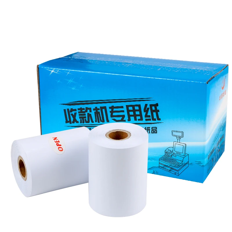 
2021 China hot sale 100% Pure Wood POS Usage Thermal Paper Roll Cash Register Paper Rolls carbon-Free ATM Roll 