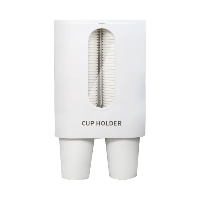 Disposable Paper Cup Holder Automatic Cup Distributor Simple Punch-free Wall-mounted Water Cup Holder Water Dispenser