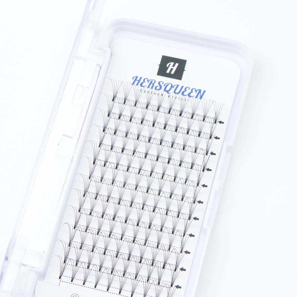 Prefanned volume eyelash extensions handmade high quality korean cashmere soft pointy base premade fan lash extensions easy fans