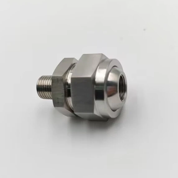 Factory Threaded Spherical Nozzle Adapter Swivel Nozzle Adapter Stainless Steel Original Carton Box Provided Argent Nozzle Spray