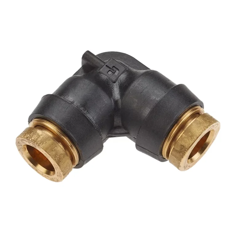Thread union elbow L type 90 degree brass pipe thread push-in plastic joint 365PTC-4