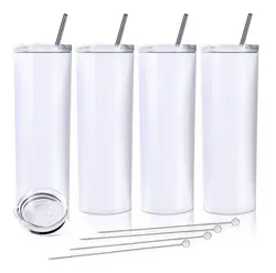 USA Warehouse 12oz 15oz 20oz 22oz 30oz Stainless Steel Double Wall Insulated Straight Sublimation Tumbler Cups