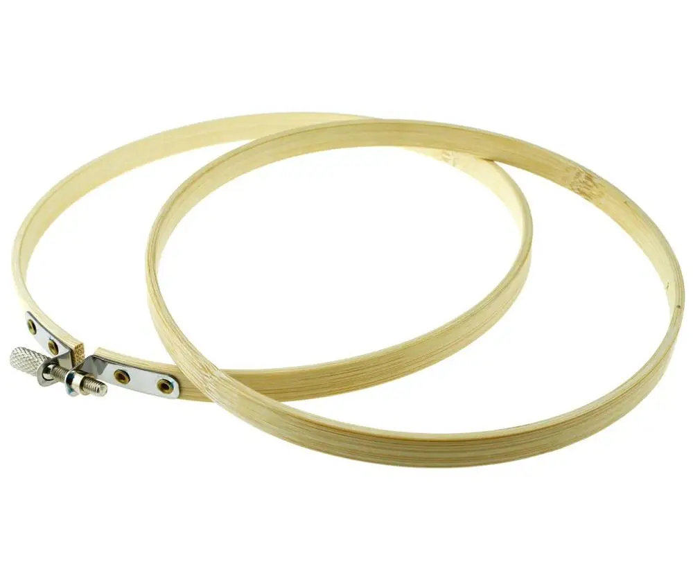  20cm Embroidery Hoops Wooden Round Adjustable Bamboo Circle Cross Stitch Hoop Ring Bulk Wholesale for Art Craft Hand