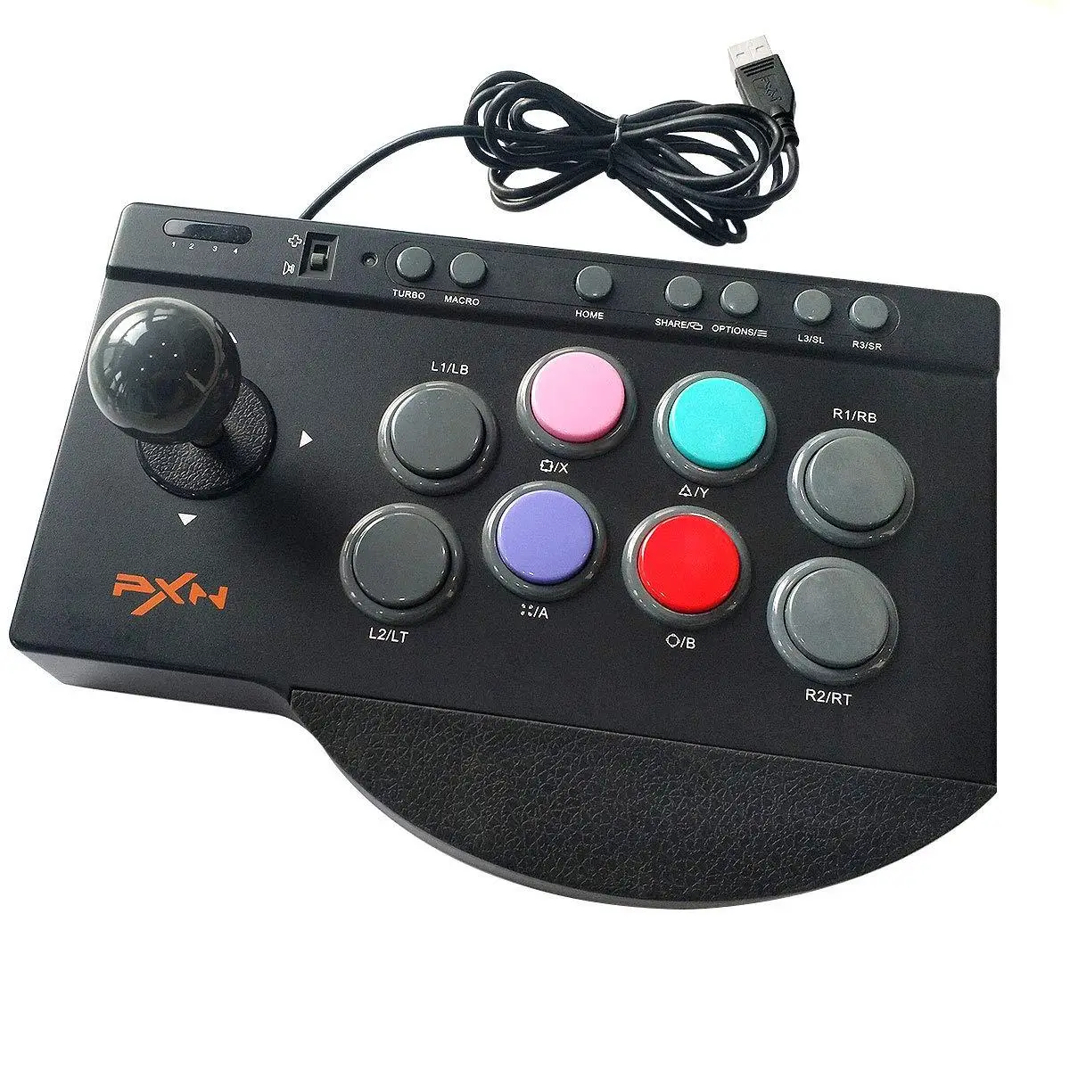 PXN 0082 Arcade Fight Stick  USB Turbo & Macro  Street Fighter   for PS3 / PS4 / Xbox ONE/Nintendo Switch/PC Windows