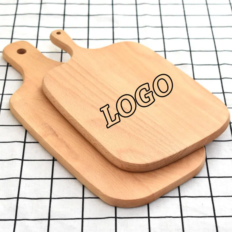 Y50 wholesale kitchen thick large bulk blank round personalized custom black walnut acacia wood bamboo cutting board with handle