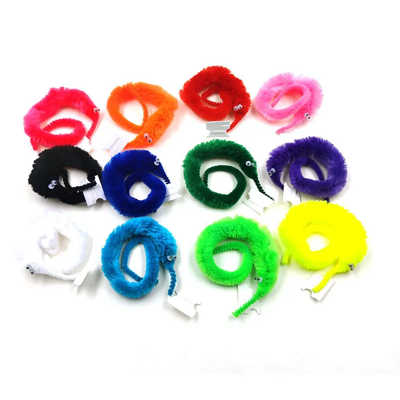 Funny Fidget Magiced Worm Toy Seahorse Elf Worm Trick Toy Party Favors Cheap Plush Fuzzy Wiggle Twisted String Worm