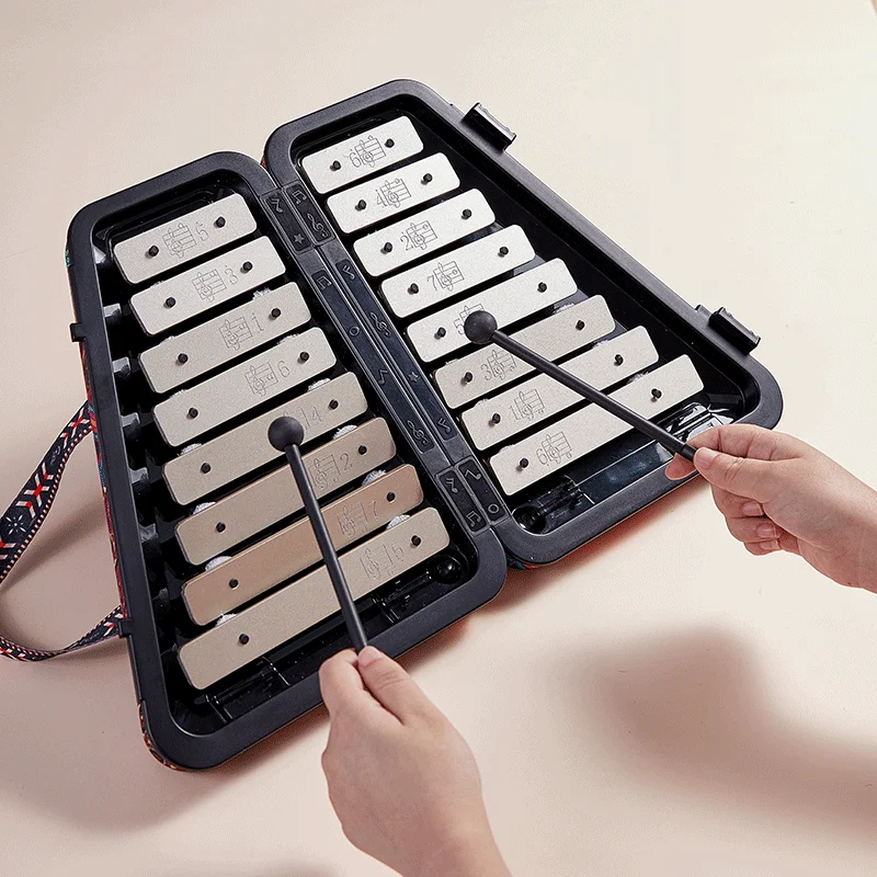 
16 notes custom folding glockenspiel xylophone vibraphone percussion instrument 