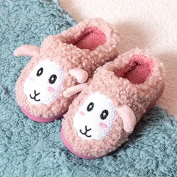 Wholesale Price Baby Sandalia Plush Upper PVC Sole Baby Fur Slides Children Cartoon Slipper Sandals Kids Slippers