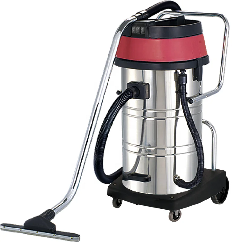 AS80-3 HaoTian 80L Three-motor industrial stainless steel wet and dry vacuum cleaner