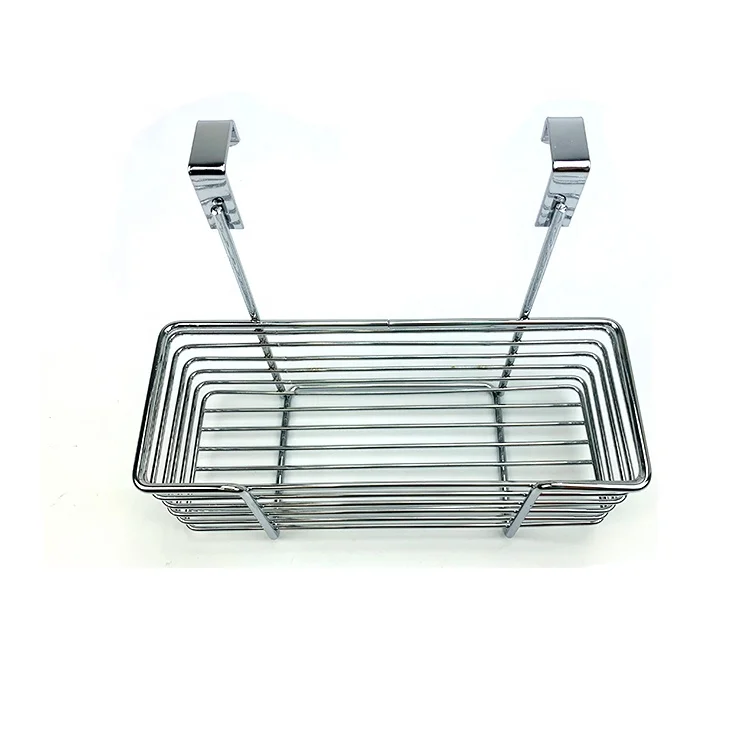 Metal Wire Basket Over The Cabinet Door Organizer Holder Grid Hanging  kitchen and bathroom Storage Baskets