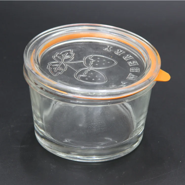 50ml,100ml, 300ml weck jars storage strawberry jam jars glass bottles