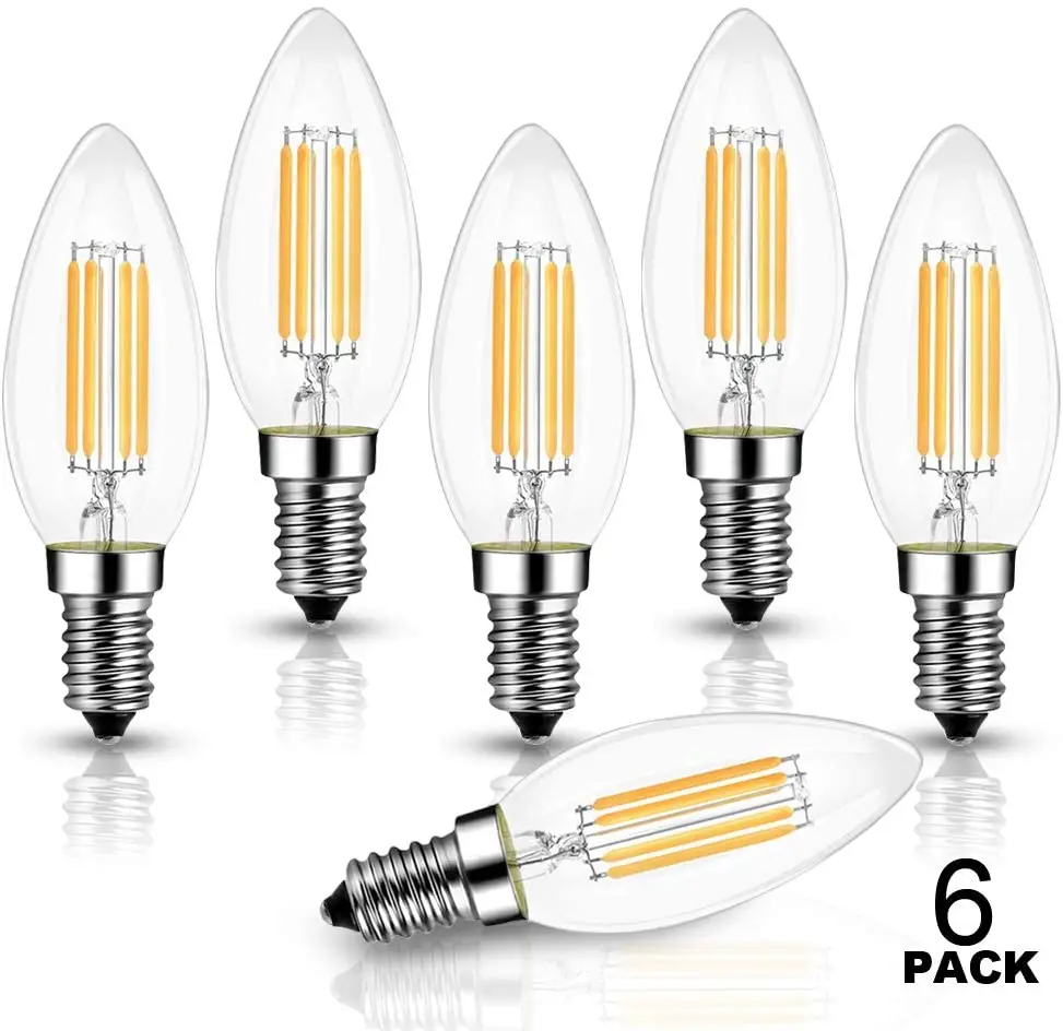 Dimmable 1W 3W 5W 7W E14 E12 Filament C32 LED Candle Bulb